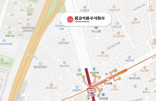 몽고식품주식회사 서울사무소 지도